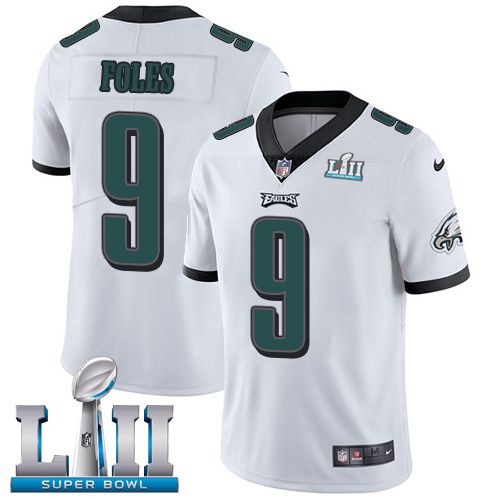 Youth Philadelphia Eagles #9 Foles White Limited 2018 Super Bowl NFL Jerseys->women nfl jersey->Women Jersey